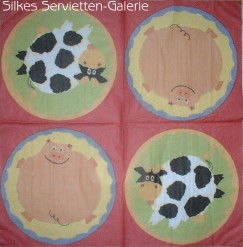 Servietten mit Bauernhoftieren in Silkes Servietten-Galerie
