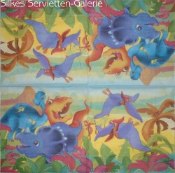 Servietten mit  Dinosauriern in Silkes Servietten-Galerie
