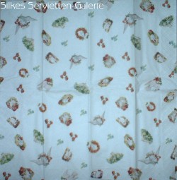 Taschentcher mit Tauben in Silkes Servietten-Galerie