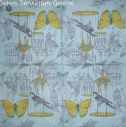 Servietten mit Vogelhusern in Silkes Servietten-Galerie