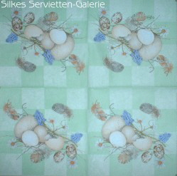 Servietten mit Vogeleiern in Silkes Servietten-Galerie