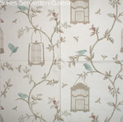 Servietten mit Vogelhusern in Silkes Servietten-Galerie