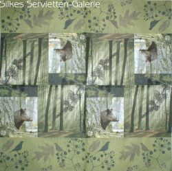 Servietten mit Wildschweinen in Silkes Servietten-Galerie